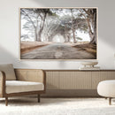 Cypress Tunnel Wall Art – Framed Misty Road Canvas Artwork, by MyGreatCanvas | Canvas Wall Art Prints | Photo Prints & Wall Decor