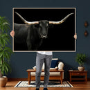 Longhorn Cattle Wall Art Canvas Print – Framed Texas Ranch by MyGreatCanvas | Canvas Wall Art Prints | Photo Prints & Wall Decor