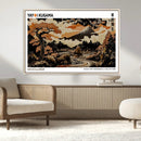 Modern Japanese Wall Art Canvas Print – Framed Abstract
