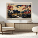 Modern Japanese Wall Art Canvas Print – Framed Abstract