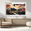 Modern Mount Fuji Wall Art Canvas Print – Framed Abstract