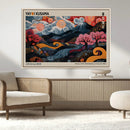Modern Japanese Wall Art Canvas Print – Framed Contemporary