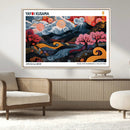 Modern Japanese Wall Art Canvas Print – Framed Abstract