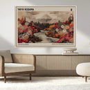 Modern Japanese Wall Art Canvas Print – Framed Abstract