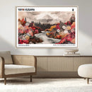 Modern Japanese Wall Art Canvas Print – Framed Abstract