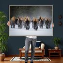 Bison Herd Wall Art Canvas Print, Framed Rustic Wildlife by MyGreatCanvas | Canvas Wall Art Prints | Photo Prints & Wall Decor