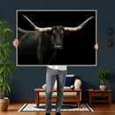 Texas Longhorn Wall Art Canvas Print – Framed Rustic Western by MyGreatCanvas | Canvas Wall Art Prints | Photo Prints & Wall Decor
