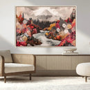 Mountain Wall Art Canvas Print – Framed Autumn Forest