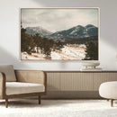 Mountain Landscape Wall Art Canvas Print – Framed Snowy