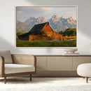 Rustic Barn Wall Art Canvas Print – Framed Grand Teton Park by MyGreatCanvas | Canvas Wall Art Prints | Photo Prints & Wall Decor