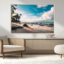 Tropical Beach Wall Art Canvas Print – Framed Ocean Waves