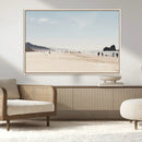 Minimalist Beach Wall Art Canvas Print – Framed Coastal