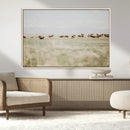 Bison Herd Wall Art Canvas Print – Framed Western Bison