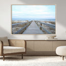 Beach Boardwalk Wall Art Canvas Print – Framed Coastal
