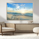 Minimalist Seaside Wall Art Canvas Print – Morning Glow