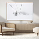 Ski Lift Wall Art Canvas Print – Snowy Alpine Landscape