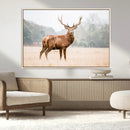 Vintage Wildlife Wall Art Canvas Print – Misty Landscape