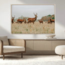 Rustic Deer Wall Art Canvas Print – Autumn Forest Woodland