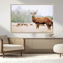 Rustic Deer Wall Art Canvas Print – Forest Woodland Stag