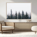 Foggy Forest Wall Art Canvas Print – Framed Misty Pines