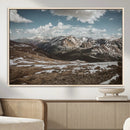 Mountain Landscape Wall Art Canvas Print – Framed Snowy