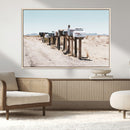 Desert Mailboxes Canvas Print – Framed Minimal Western