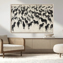 Wild Horse Stampede Wall Art Canvas Print – Monochrome by MyGreatCanvas | Canvas Wall Art Prints | Photo Prints & Wall Decor