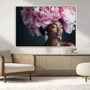 Black Beauty Petal Crown Wall Art Canvas Print – Floral by MyGreatCanvas | Canvas Wall Art Prints | Photo Prints & Wall Decor