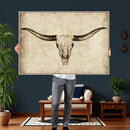 Longhorn Skull Wall Art Canvas Print – Rustic Western by MyGreatCanvas | Canvas Wall Art Prints | Photo Prints & Wall Decor