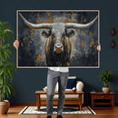 Rustic Bull Wall Art Canvas Print, Longhorn Wall Decor for by MyGreatCanvas | Canvas Wall Art Prints | Photo Prints & Wall Decor