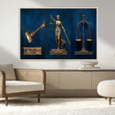 Lady Justice Wall Art Canvas Print – Elegant Gold Legal by MyGreatCanvas | Canvas Wall Art Prints | Photo Prints & Wall Decor