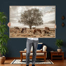 Texas Longhorn Cattle Wall Art, Rustic Western Ranch Canvas by MyGreatCanvas | Canvas Wall Art Prints | Photo Prints & Wall Decor