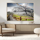 Sakura Cherry Blossom Pathway Canvas Wall Art – Tranquil