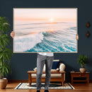 Sunset Surfing Wall Art Canvas Print, Ocean Wave Surfer with by MyGreatCanvas | Canvas Wall Art Prints | Photo Prints & Wall Decor