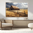 Golden Wheat Field Barn Canvas Print, Rustic Farm Landscape by MyGreatCanvas | Canvas Wall Art Prints | Photo Prints & Wall Decor