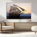 Majestic Sailing Ship Wall Art Canvas Print, Sunset Ocean by MyGreatCanvas | Canvas Wall Art Prints | Photo Prints & Wall Decor