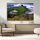 Ocean Cliff Golf Green Canvas Print – Framed Majestic by MyGreatCanvas | Canvas Wall Art Prints | Photo Prints & Wall Decor