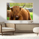 Highland Cow Wall Art Canvas Print, Long Hair Rustic Farm by MyGreatCanvas | Canvas Wall Art Prints | Photo Prints & Wall Decor