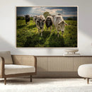 Grazing Cattle Herd Pasture Green Field Livestock Natural by MyGreatCanvas | Canvas Wall Art Prints | Photo Prints & Wall Decor