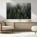 Dense Evergreen Forest Wall Art, Misty Morning Fog, Pine by MyGreatCanvas | Canvas Wall Art Prints | Photo Prints & Wall Decor