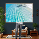 Crystal Clear Ocean Water Sunlit Reflections Palm Shadow Sandy Beach Tropical Wall Art for Home, Office Decor by MyGreatCanvas | Canvas Wall Art Prints | Photo Prints & Wall Decor