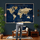 Custom Push Pin World Map Wall Art Canvas Print – by MyGreatCanvas | Canvas Wall Art Prints | Photo Prints & Wall Decor