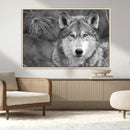 Wild Wolf Blue Eye Wall Art Canvas Print