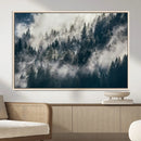 Foggy Pine Forest Wall Art – Framed Black White Nature by MyGreatCanvas | Canvas Wall Art Prints | Photo Prints & Wall Decor