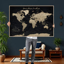 Personalized Push Pin World Map Canvas – Custom Framed by MyGreatCanvas | Canvas Wall Art Prints | Photo Prints & Wall Decor