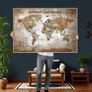 Personalized Vintage Map Wall Art Canvas Print – Custom Push by MyGreatCanvas | Canvas Wall Art Prints | Photo Prints & Wall Decor