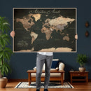 Custom Push Pin World Map Wall Art – Personalized Travel by MyGreatCanvas | Canvas Wall Art Prints | Photo Prints & Wall Decor