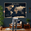 Custom Push Pin World Map Canvas Print – Custom Framed by MyGreatCanvas | Canvas Wall Art Prints | Photo Prints & Wall Decor