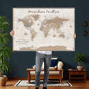 Personalized Canvas Wall Art Print – Custom Framed Push Pin