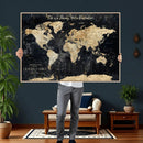 Personalized World Map Wall Art – Custom Framed Push Pin by MyGreatCanvas | Canvas Wall Art Prints | Photo Prints & Wall Decor